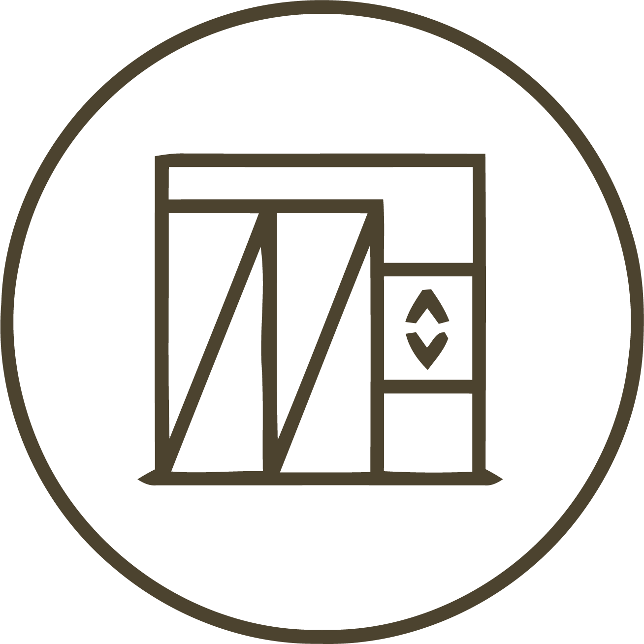 Icono 4 elevadores y 4 escaleras