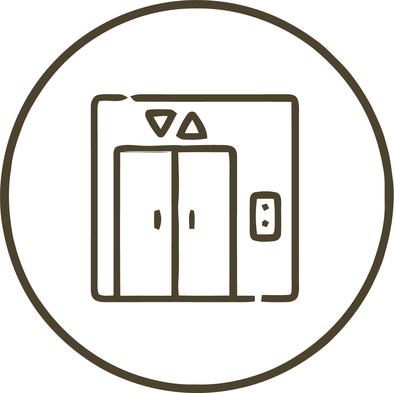 Icono Elevador montacargas y escaleras de servicio